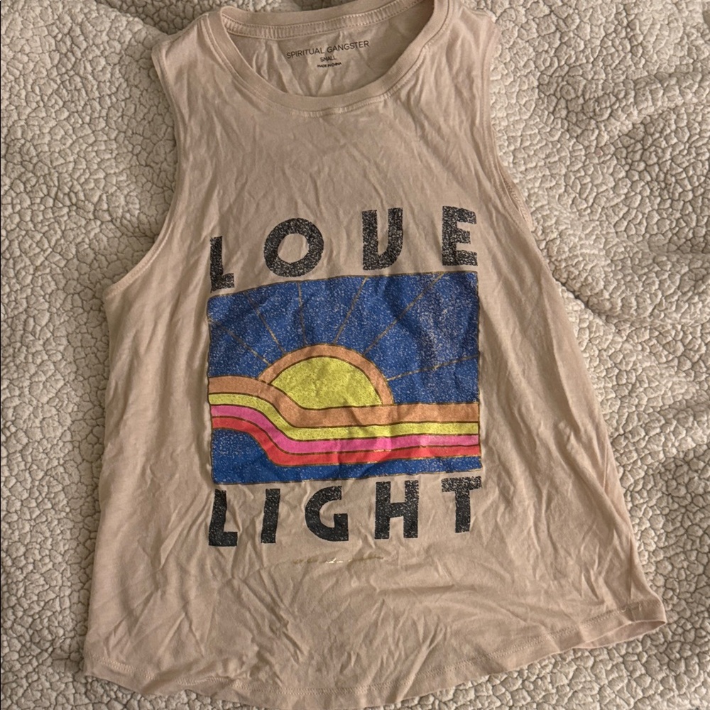 Spiritual Gangster light pink Love Light Tank